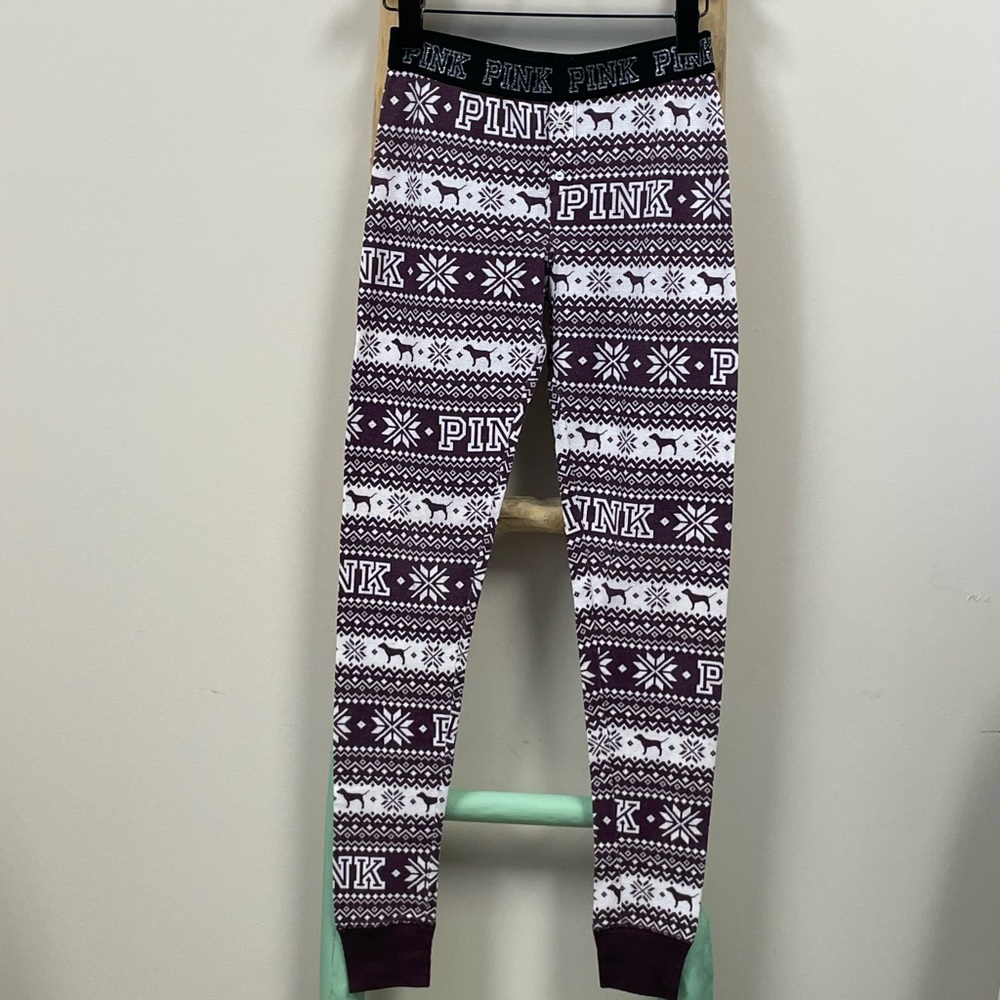 Pink Christmas Pajama Leggings